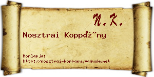Nosztrai Koppány névjegykártya